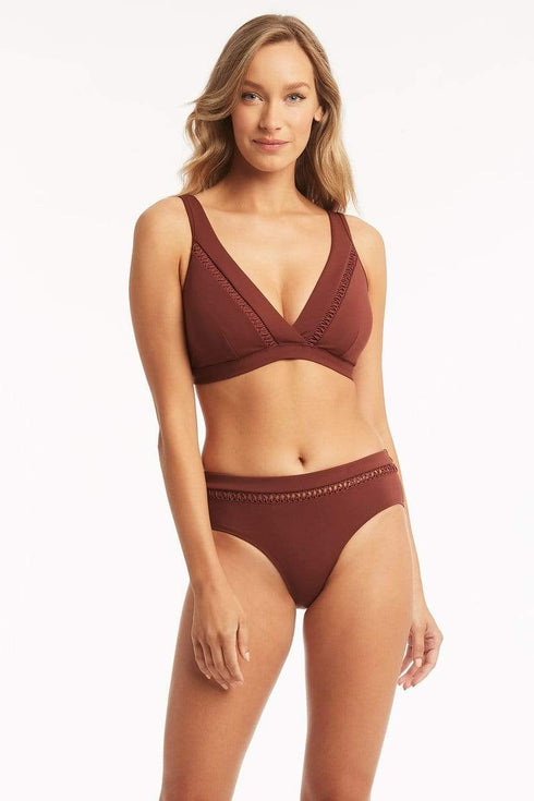 Sea Level Lola Shimmer Mid Bikini Pant